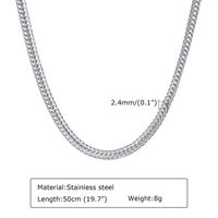 Casual Hip-Hop Simple Style Solid Color 201 Stainless Steel Men'S Necklace main image 8