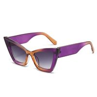Streetwear Solid Color Pc Cat Eye Full Frame Women's Sunglasses main image 2