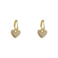 Wholesale Jewelry 1 Pair Sweet Heart Shape Alloy Rhinestones Drop Earrings main image 5