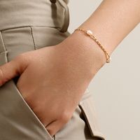 Elegant Geometric Copper Inlay Freshwater Pearl Bracelets main image 4
