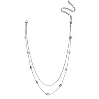 Wholesale Lady Solid Color Stainless Steel Layered Necklaces main image 4