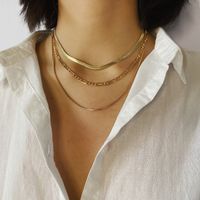 Hip-hop Geometric Alloy Plating Women's Layered Necklaces main image 1