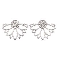 Wholesale Jewelry 1 Pair Simple Style Flower Alloy Artificial Pearls Rhinestones Ear Studs sku image 6