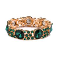 Glam Retro Shiny Geometric Alloy Inlay Rhinestones Gold Plated Women's Bangle sku image 5