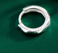 Simple Style Round Silver Polishing Earrings 1 Piece sku image 1