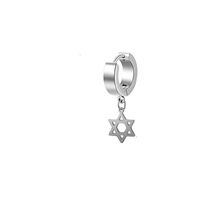 Simple Style Star Spider Skull Stainless Steel Chain Drop Earrings 1 Piece sku image 5