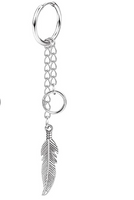 Punk Feather Stainless Steel Plating Drop Earrings 1 Piece sku image 20