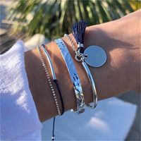 Casual Infinity Leaves Butterfly Stainless Steel Metal Plating Hollow Out Inlay Artificial Pearls Rhinestones Zircon Unisex Bracelets Bangle sku image 16