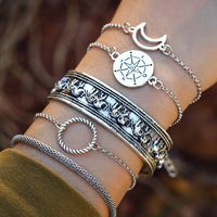 Casual Infinity Leaves Butterfly Stainless Steel Metal Plating Hollow Out Inlay Artificial Pearls Rhinestones Zircon Unisex Bracelets Bangle sku image 33