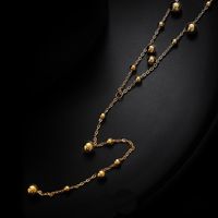 Wholesale Simple Style Solid Color Titanium Steel Long Necklace main image 4