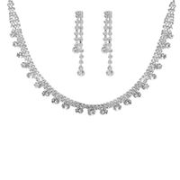 Glamour Borla Color Sólido Aleación Embutido Diamantes De Imitación Mujeres Conjunto De Joyas sku image 4