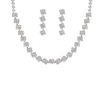 Glamour Borla Color Sólido Aleación Embutido Diamantes De Imitación Mujeres Conjunto De Joyas sku image 2