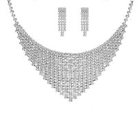 Glam Tassel Solid Color Alloy Inlay Rhinestones Women's Jewelry Set sku image 5