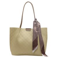 Women's All Seasons Pu Leather Solid Color Basic Ribbon Square Magnetic Buckle Tote Bag sku image 3