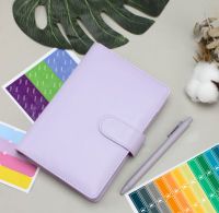 Creative Solid Color Imitation Leather Page Bookkeeping Notebook 1 Piece main image 1