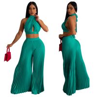 Women's Streetwear Solid Color Spandex Polyester Pants Sets main image 2