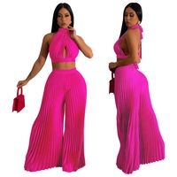 Femmes Vêtement De Rue Couleur Unie Spandex Polyester Ensembles De Pantalons main image 3