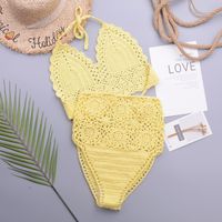 Femmes Couleur Unie Ensemble 2 Pièces Bikinis sku image 5