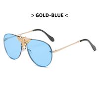 Casual Gradient Color Bee Ac Toad Glasses Frameless Men's Sunglasses main image 4