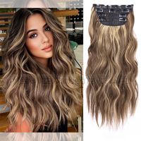 Women's Fashion Street High Temperature Wire Centre Parting Long Curly Hair Wigs sku image 8