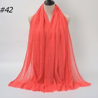 Fashion Solid Color Cotton Pashmina Scarves sku image 39