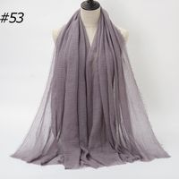 Mode Couleur Unie Coton Pashmina Foulards sku image 47