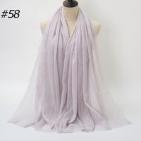 Mode Couleur Unie Coton Pashmina Foulards sku image 51