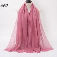 Mode Couleur Unie Coton Pashmina Foulards sku image 54