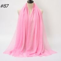 Mode Couleur Unie Coton Pashmina Foulards sku image 72