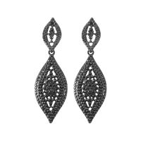 Wholesale Jewelry 1 Pair Exaggerated Geometric Alloy Resin Drop Earrings sku image 1