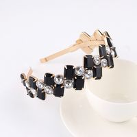 Fashion Flower Alloy Plating Inlay Artificial Gemstones Pearl Hair Band 1 Piece sku image 42