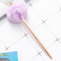 Creative Stationery Gift Metal Ballpoint Pen Cute Office Small Fresh Plush Pen sku image 2