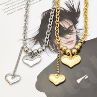 Fairy Style Heart Shape Titanium Steel Plating Pendant Necklace 1 Piece main image 1