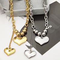Fairy Style Heart Shape Titanium Steel Plating Pendant Necklace 1 Piece main image 4