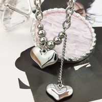 Fairy Style Heart Shape Titanium Steel Plating Pendant Necklace 1 Piece main image 3