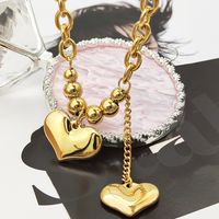 Fairy Style Heart Shape Titanium Steel Plating Pendant Necklace 1 Piece main image 2