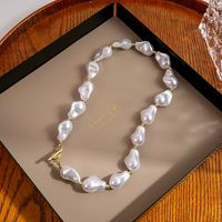 Baroque Style Geometric Artificial Pearl Alloy Women's Necklace 1 Piece sku image 2