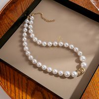 Baroque Style Geometric Artificial Pearl Alloy Women's Necklace 1 Piece main image 2
