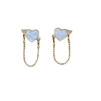 Simple Style Star Heart Shape Flower Copper Plating Inlay Zircon Earrings Ear Studs 1 Pair main image 5