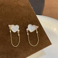 Simple Style Star Heart Shape Flower Copper Plating Inlay Zircon Earrings Ear Studs 1 Pair sku image 30