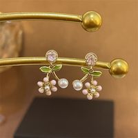 Simple Style Star Heart Shape Flower Copper Plating Inlay Zircon Earrings Ear Studs 1 Pair sku image 15