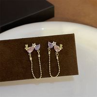 Simple Style Star Heart Shape Flower Copper Plating Inlay Zircon Earrings Ear Studs 1 Pair sku image 31