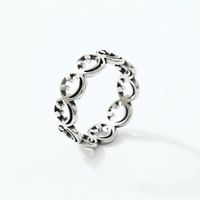 Wholesale Cute Smiley Face Stainless Steel Rings sku image 1