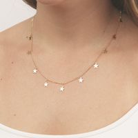 Simple Style Star Alloy Plating Women's Necklace main image 1