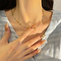 Simple Style Geometric Arylic Alloy Beaded Women's Necklace main image 4