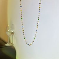 Simple Style Geometric Arylic Alloy Beaded Women's Necklace main image 2