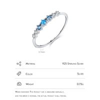 Simple Style Round Sterling Silver Plating Inlay Zircon Rhodium Plated Women's Rings Earrings main image 6