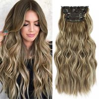 Women's Fashion Street High Temperature Wire Centre Parting Long Curly Hair Wigs sku image 7