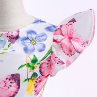Cute Flower Butterfly Bowknot Polyester Girls Dresses main image 5