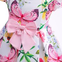 Cute Flower Butterfly Bowknot Polyester Girls Dresses main image 6